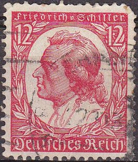 z vendido Alemania 1935 Scott 447 Sello º Friedrich Von Schiller 12 Michel555 Yvert523 Deutsches Reich Allemagne Duitsland Germania Germany Alemagne Deutschland